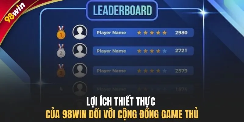 Lợi ích thiết thực của 98WIN đối với cộng đồng game thủ
